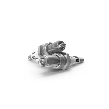 Pair new car spark plugs