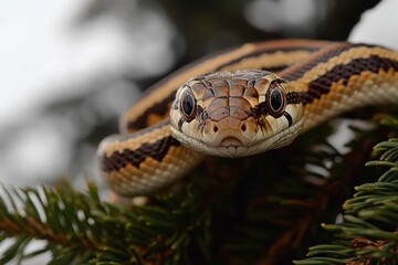 Obraz premium Happy New Year snake symbols 2025 year