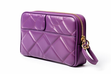 Fototapeta premium A Russian-violet-colored wallet on an isolated background