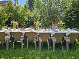 The beautiful Danish summer cake table