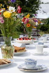 The beautiful Danish summer cake table