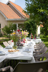 The beautiful Danish summer cake table