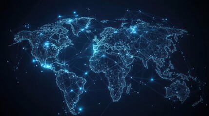 Obraz premium Global Connectivity: A Networked World