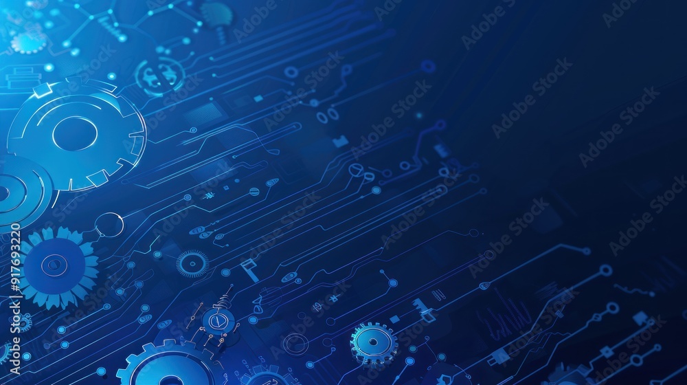 Poster electronic circuit board. technology concept ,microchip cpu processor circuit board. digital line