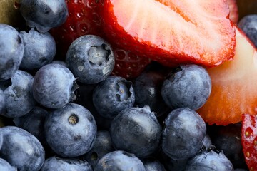 blueberries and strawberries