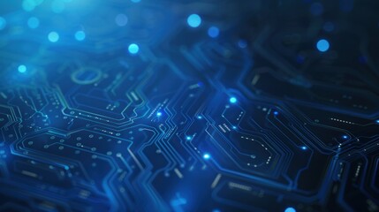 Obraz premium Electronic circuit board. Technology Concept ,Microchip CPU Processor Circuit Board. Digital Line