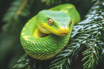 Fototapeta premium Happy New Year snake symbols 2025 year