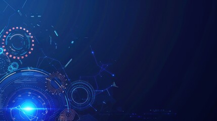 Obraz premium Electronic circuit board. Technology Concept ,Microchip CPU Processor Circuit Board. Digital Line