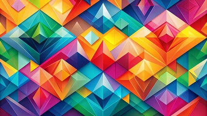 Obraz premium Colorful abstract geometric shapes overlapping in a dynamic and playful pattern, geometric, abstract, background, shapes