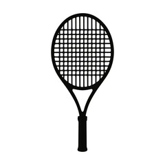 Professional Tennis Racket Silhouette Vector Design