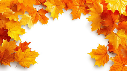 blank card surrounded by autumn leaves, symbolizing transition, reflection, and new beginnings. The natural elements evoke a sense of warmth, change, and the passage of time