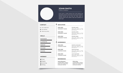 Creative and modern professional resume template.
