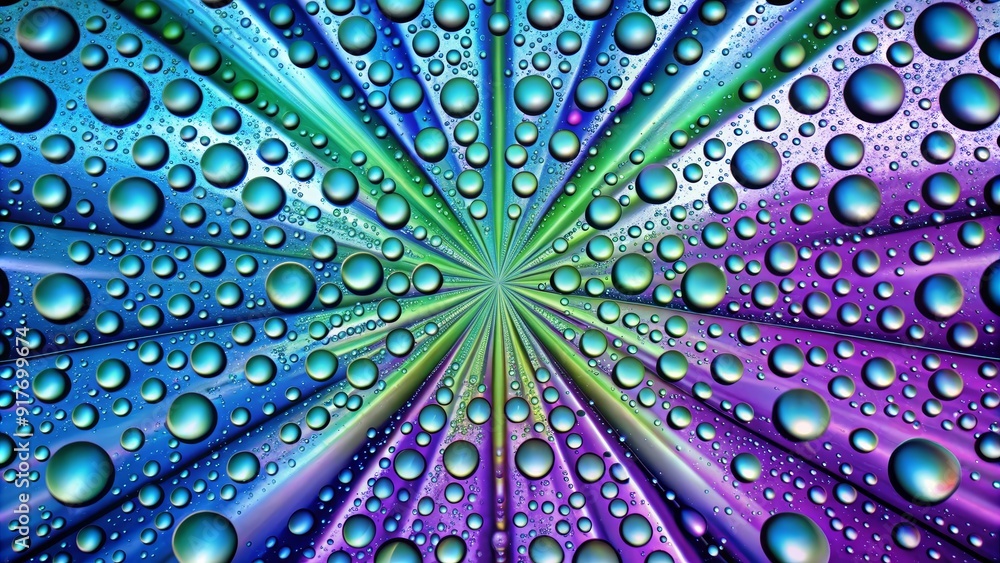 Poster abstract water droplet burst background with rainbow colors - a colorful abstract background of wate
