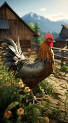  chicken in rural area 