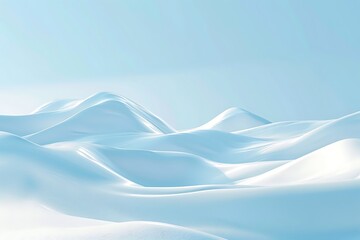 Snowy Landscape with Rolling Hills