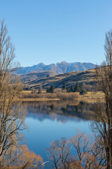 Beautiful scenic view of Lake Hayes, New Zealand.