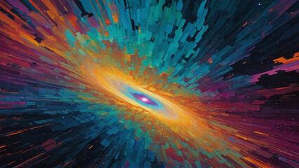 Texture Glitch Galaxy Analog Psychedelic Colors