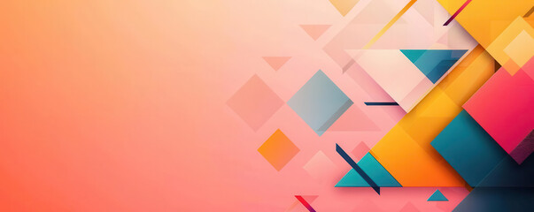Abstract geometric patterns in a colorful background, contemporary design, imagination