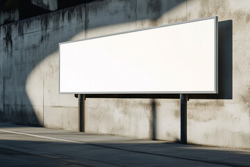 large white sign is standing in front of a building