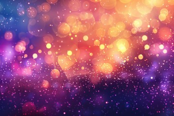 Blurry Foreground with Stars and Sparkles for Banner Design