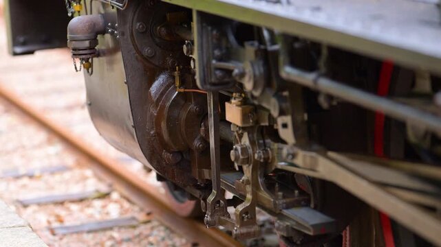 Cylinder and piston of a steam train passing