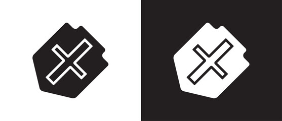 Shield icon, flat simple weapon icon. Adventure and war game icon. Sword and rapier vector illustration on black and white background. Eps10