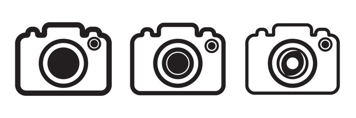 Camera icon set. photo camera icon. camera photography icon.