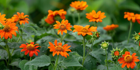 Beautiful colorful flowers background