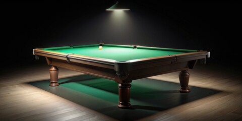 empty green pool table