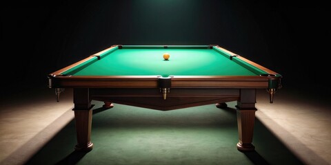 empty green pool table