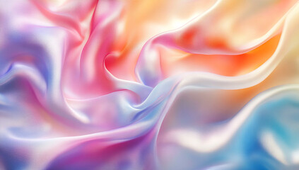 Obraz premium soft, flowing fabrics in pastel colors, creating an abstract background