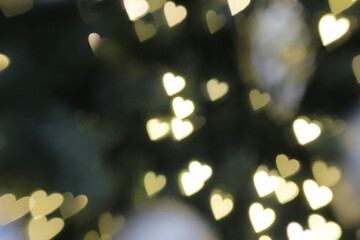 Blurred lights in the form og hearts. Dec 12 2015