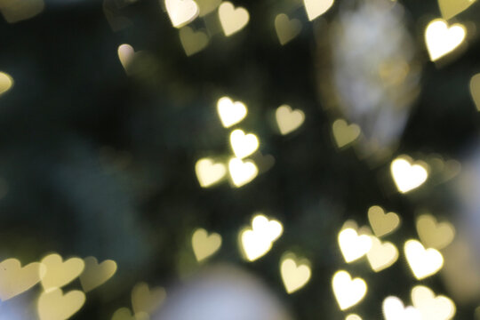 Blurred lights in the form og hearts. Dec 12 2015