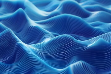 Obraz premium Abstract Blue Wave Pattern