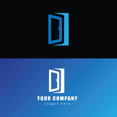 Door logo design template element