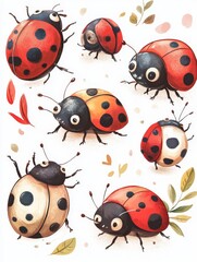 A Gathering of Adorable Ladybugs