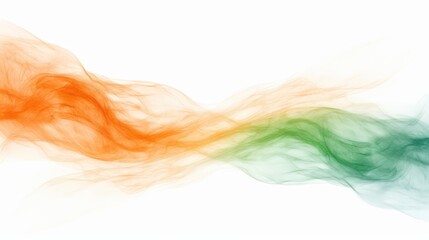 Abstract Indian Flag Wave Ethereal Tricolour Flow for Creative and Patriotic Designs