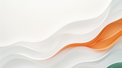 Minimalist Indian Flag Abstract Subtle Tricolour Waves for Modern Designs