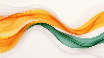 Flowing Indian Tricolour Abstract National Flag Design for Patriotic Themes