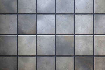Processed collage of grey marble floor tiles surface texture. Background for banner, backdrop