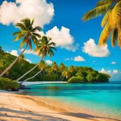 Obraz premium beach with palm trees