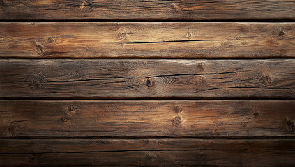 Fototapeta premium Wood background with wooden planks. Dark brown wood texture,