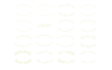 半円形のリーフフレームセット。