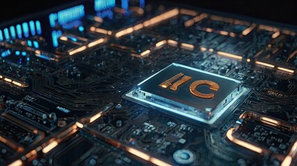 Fototapeta premium A_3D_logo_Object_with_AI_letters_floating