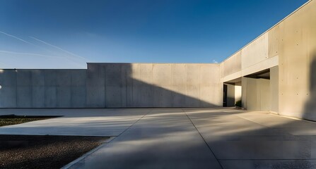 A minimal, architectural timelapse focusing on the interplay of light and shadow on a concrete facade