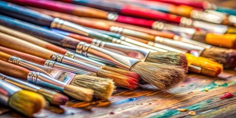 Obraz premium selective focus and shallow depth of field of paint