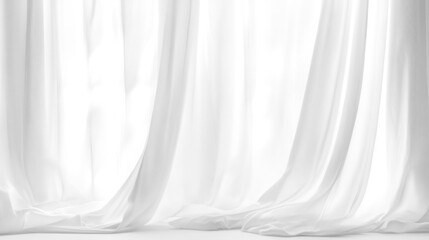 Obraz premium Soft white curtains background for graphic design or wallpaper.