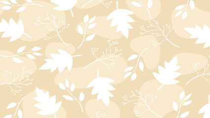 Fototapeta premium Autumn leaves fall background illustration. Beautiful autumn scenery background, Autumn fall season background illustration vector.