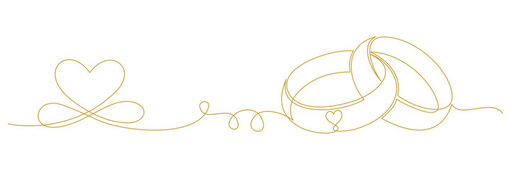 continuous line wedding ring ...