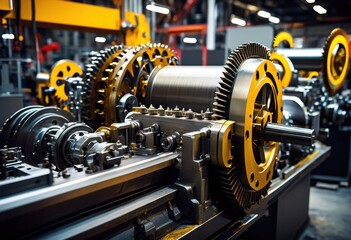 Fototapeta premium sturdy equipment operating effectively under colorful lighting conditions enhancing visual appeal, brightness, vibrancy, illumination, design, technology